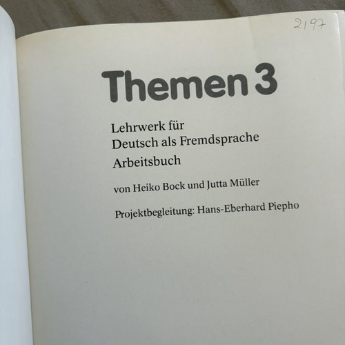 Themen 3 Lernwerk für Deutsch als Fremdsprache Arbeitsbuch like new