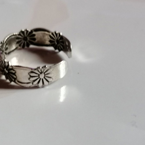 925 Silver Foot Ring with Daisies