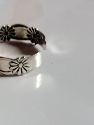 925 Silver Foot Ring with Daisies