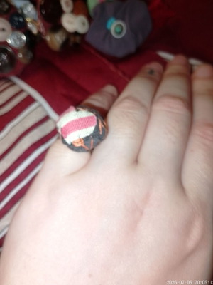 Handmade ring with heart