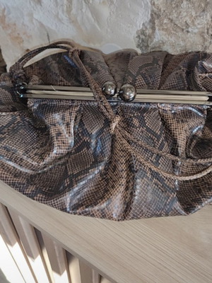 Cluch bag new brown croco style handbag