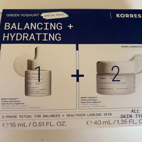 Korres beauty case new, empty, white and blue