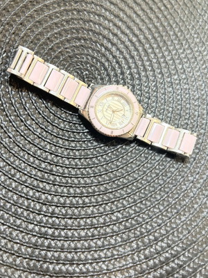 Folli Follie women's watch used, pink and silver