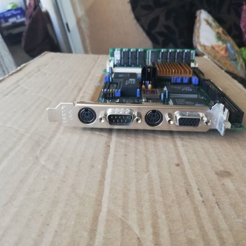 SSC-5X86HVGA REV:1.4 ICP Board ISA Slot Industrial Motherboard with CPU and RAM used