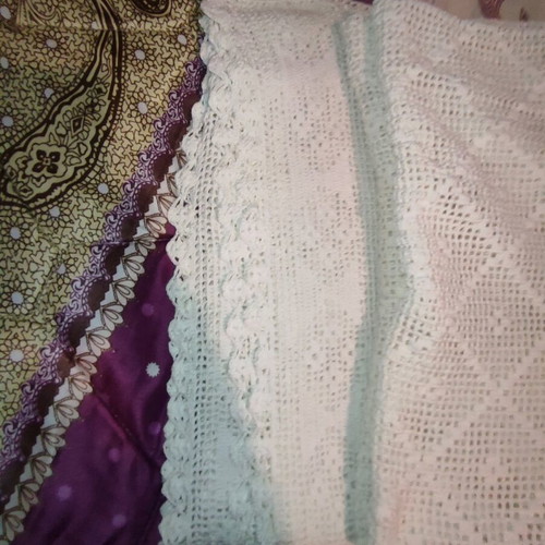 Handmade crochet blanket cover made to order with diamond and leaf pattern