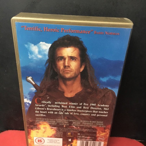 Braveheart video cassette used, English version without subtitles