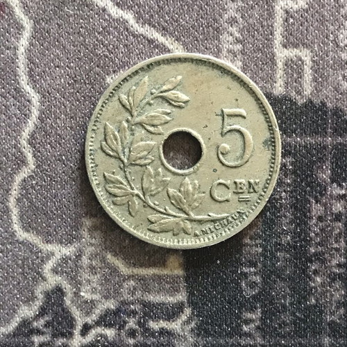 Βέλγιο 5 σεντίνς 1925 μεταχειρισμένο