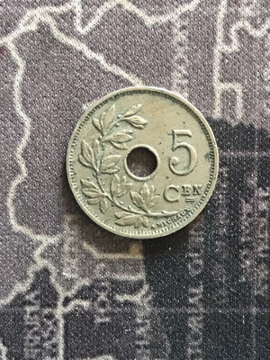 Βέλγιο 5 σεντίνς 1925 μεταχειρισμένο
