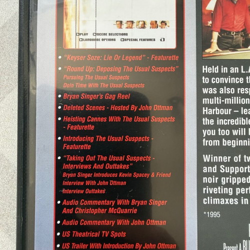 The Usual Suspects DVD special edition, like new, English subtitles