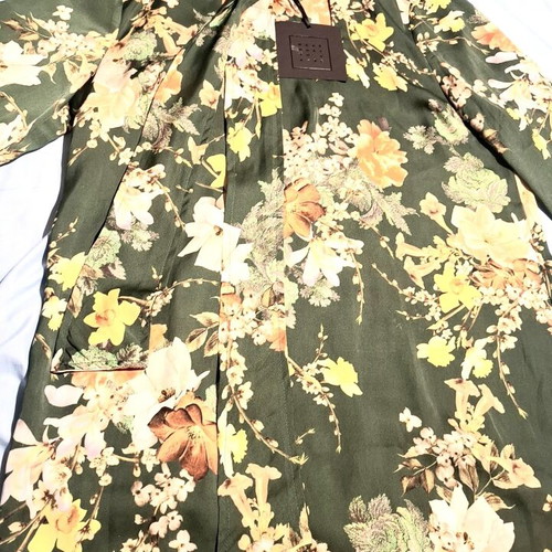 Access floral green satin dress size XXL new, A line