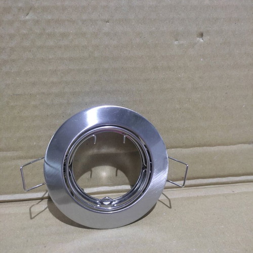 Recessed round adjustable spot light nickel matte new