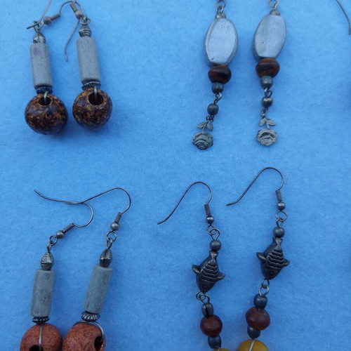 Handmade earrings set of 6, new