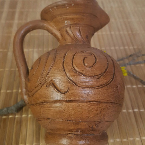 Vintage ceramic vase used, Italian from the 80s