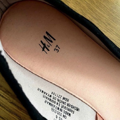 H&M faux suede ballerinas like new, size 37