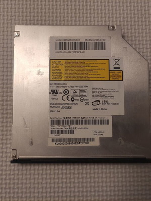 Sony NEC Optiarc DVD/CD rewritable drive used, for laptop