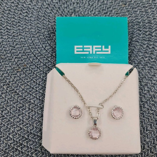 Effy necklace and earrings new, delicate set for girl