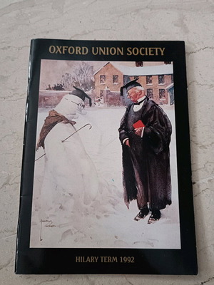 Oxford Union Society magazine Hilary Term 1992 like new