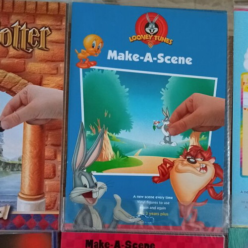 Make-A-Scene Retro Game Set Vintage 2000s with Reusable Stickers