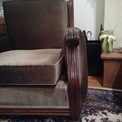 Set 3-seater sofa and two armchairs used