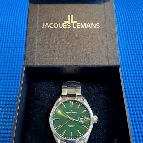 Jacques Lemans Derby Automatic 10ATM watch like new with green dial