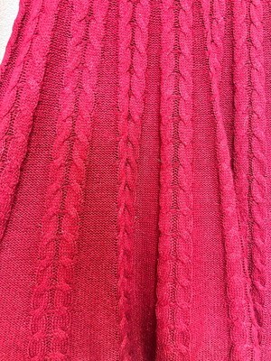 Shein Red Cable Knit Dress used, size S