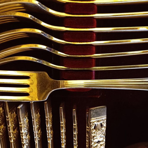 Vintage silver plated cutlery set Community 129 pcs like new
