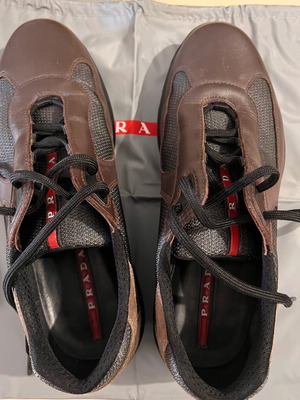 Prada America's Cup Sneakers like new, gray and brown, size 42-42.5