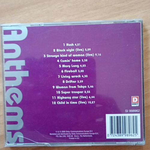 Deep Purple Anthems CD used, rock