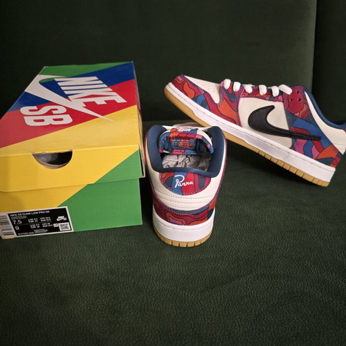 Nike SB Dunk x Parra Low New Multicolor Athletic Shoes Size 40.5