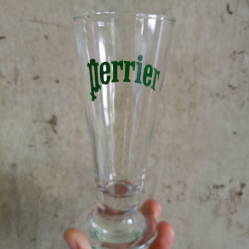 Perrier beer glasses like new, set of 6