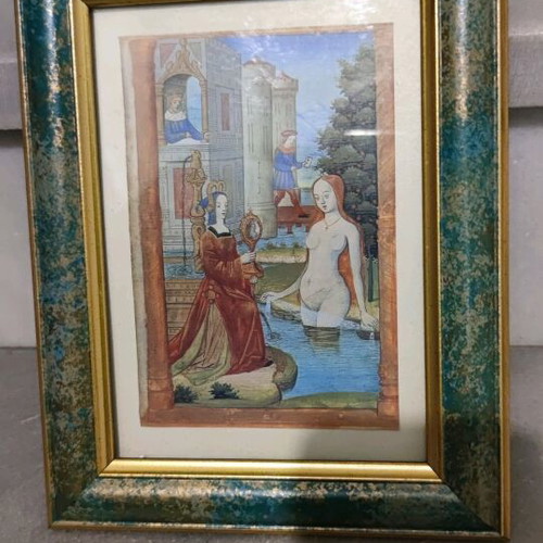 Frames with glass and new prints, set of 12 pieces