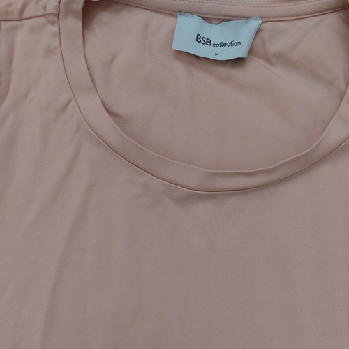 Bsb blouse like new, pink, size M with transparent sleeve