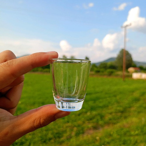 Glass shot glasses new, unused in their box
