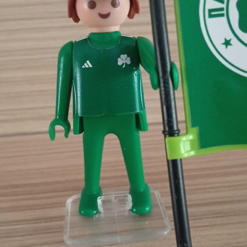Playmobil Panathinaikos Football Fan Figure like new