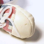 Plush dog keychain used