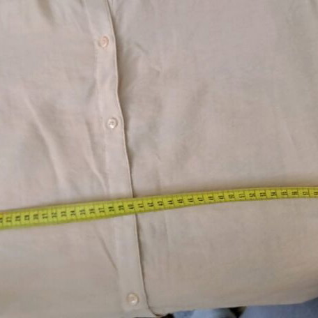 H&M shirt soft peach with oversized balloon sleeves, new