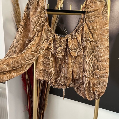 Zara top no M με ανοιχτούς ώμους σαν καινούργιο, πολύχρωμο