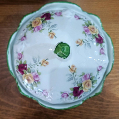Limoges porcelain fondue pot new with lid