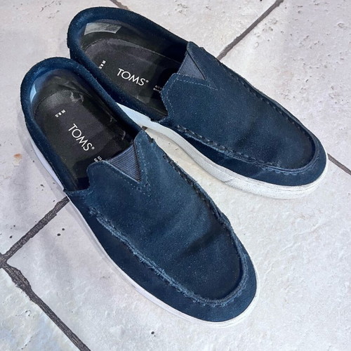 Toms men's black suede shoes like new