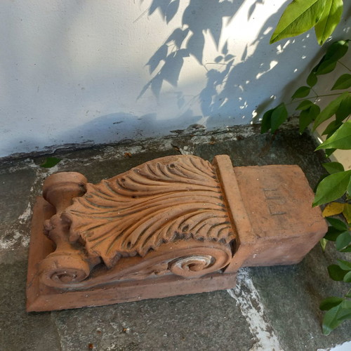 Ceramic frieze used with phytomorphic design, antique