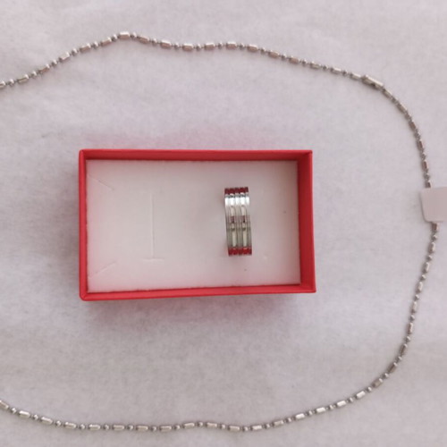 Stainless Steel Necklace and Unisex Ring Gift Set