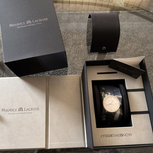 Maurice Lacroix Eliros 1118 quartz watch, gold PVD plated, 40 mm