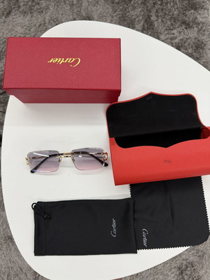 Cartier sunglasses with open lens for afternoon
