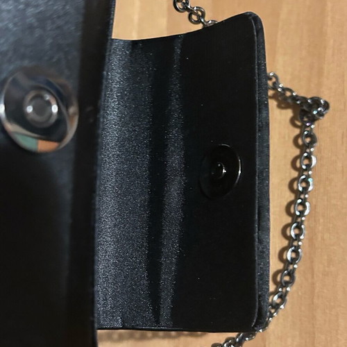 Black shoulder bag with strass and inner pocket new