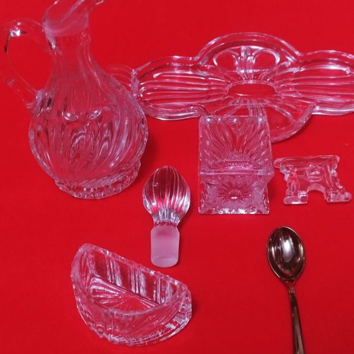 Spice set new 10 pieces, German vintage crystal