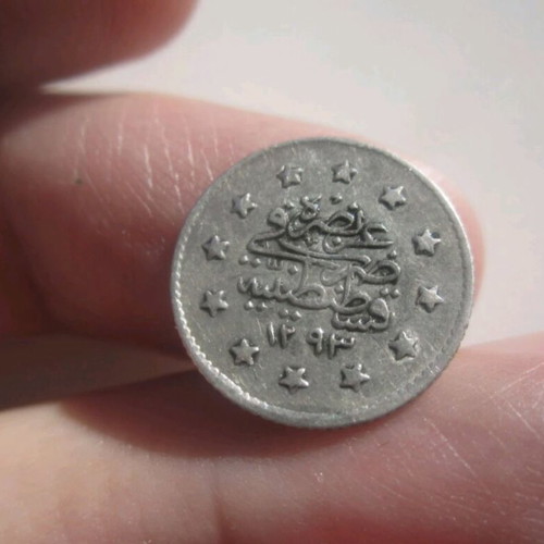 Silver coins used, lot of 2 Bavaria 1811 and Ottoman Kurus
