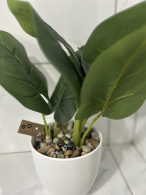 Cozevdnt artificial plant in pot new, green