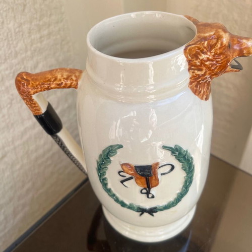 Portland ceramic jug and creamer hunting theme like new