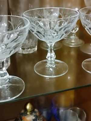 Set of 7 crystal margarita glasses new from Bohemia crystal