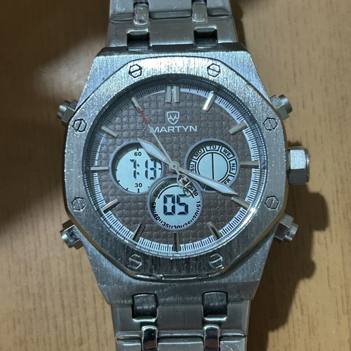 Martyn Line Special Edition Chronograph Watch New Beige Silver